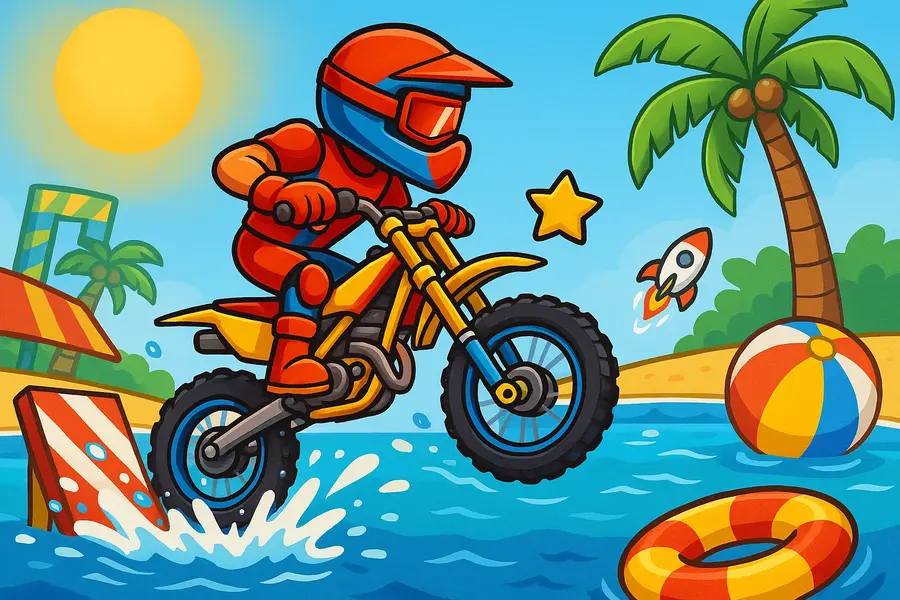 Moto X3M 5: Pool Party