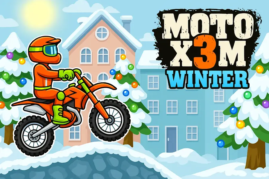 Moto X3M Winter – Ride Through Snowy Mayhem